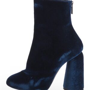 Ellery Blue Velvet Ankle Boots